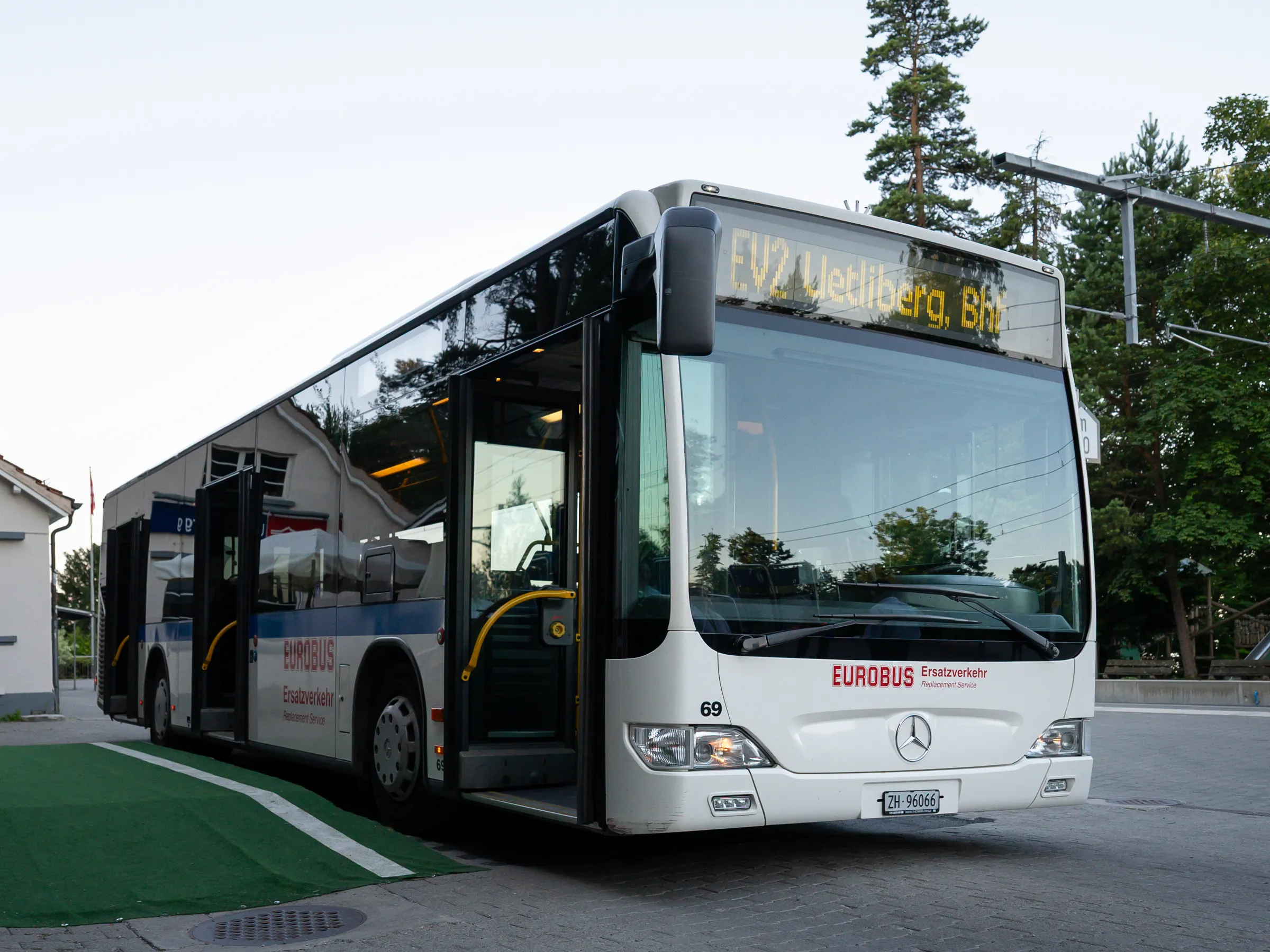 EUROBUS service bus at the terminus